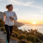 Ein Läufer bei Sonnenaufgang in der Natur als Symbol für Herzgesundheit und gesteigerte Ausdauer.